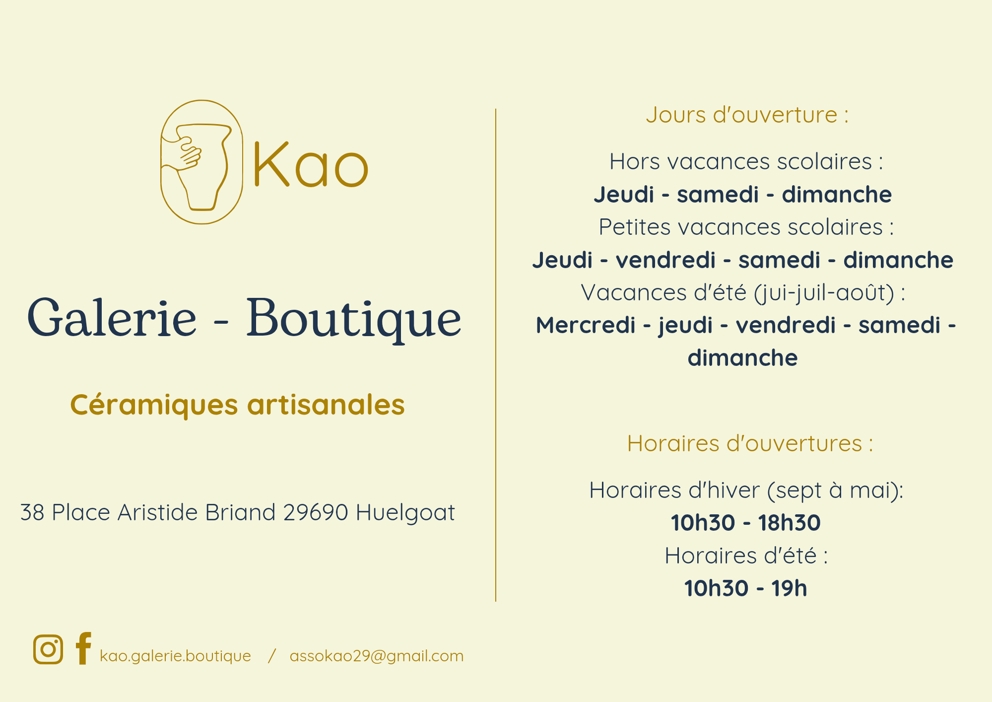 Kao céramique artisanale